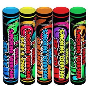 MA0511 Набор дымовых фонтанов mix (голуб./желт./оранж./красн./зел.) (фитиль, 60 сек) 1/40/5