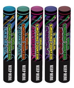 MA0511 Набор дымовых фонтанов mix2 (голуб./тиффани/малин./фиолетов./борд.) (фитиль, 60 сек) 1/40/5