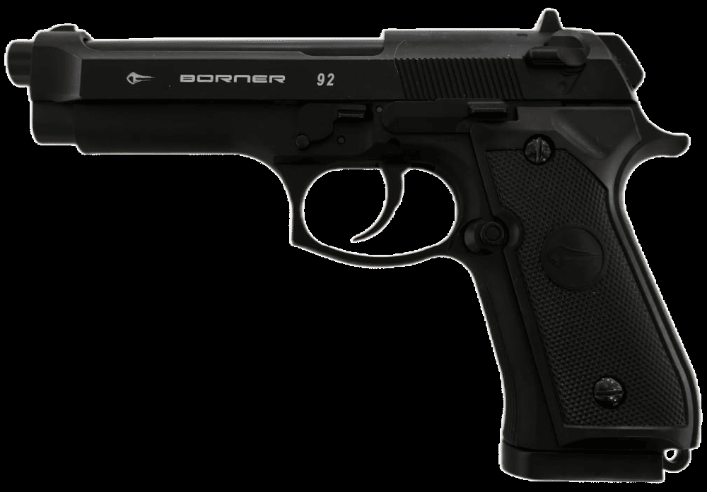 Пистолет пневматический "Borner" 92 Blowback (Beretta), кал. 4,5 мм/pellets