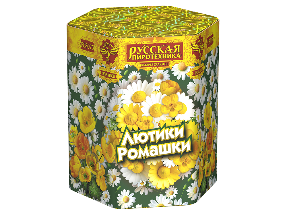 РС8075 Салют "Лютики-Ромашки" (1,1"х19) 1/12/1