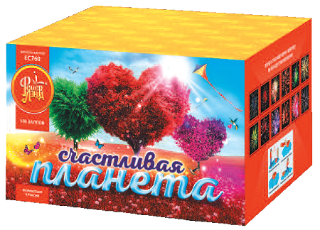 ЕС760 Салют "Счастливая планета"(1,25"х100) МОДУЛЬ 1/1/1