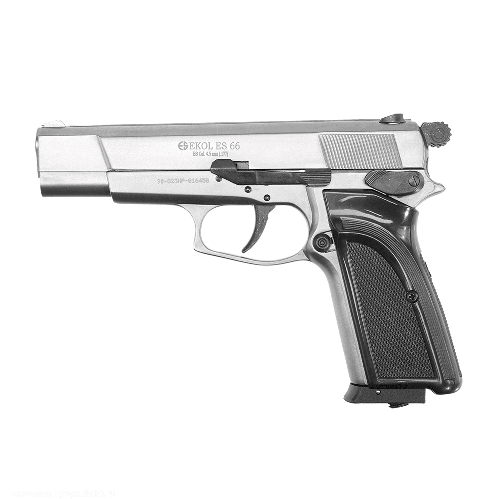 Пистолет пневматический "EKOL ES" Р66 FUME, (никель) кал. 4,5 мм (до 3 Дж)