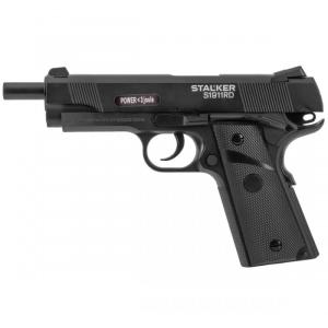 Пистолет пневматичес STALKER S1911RD(АНАЛОГ COLT1911)К.4,5мм,МЕТАЛ-ПЛАСТ,120М/С