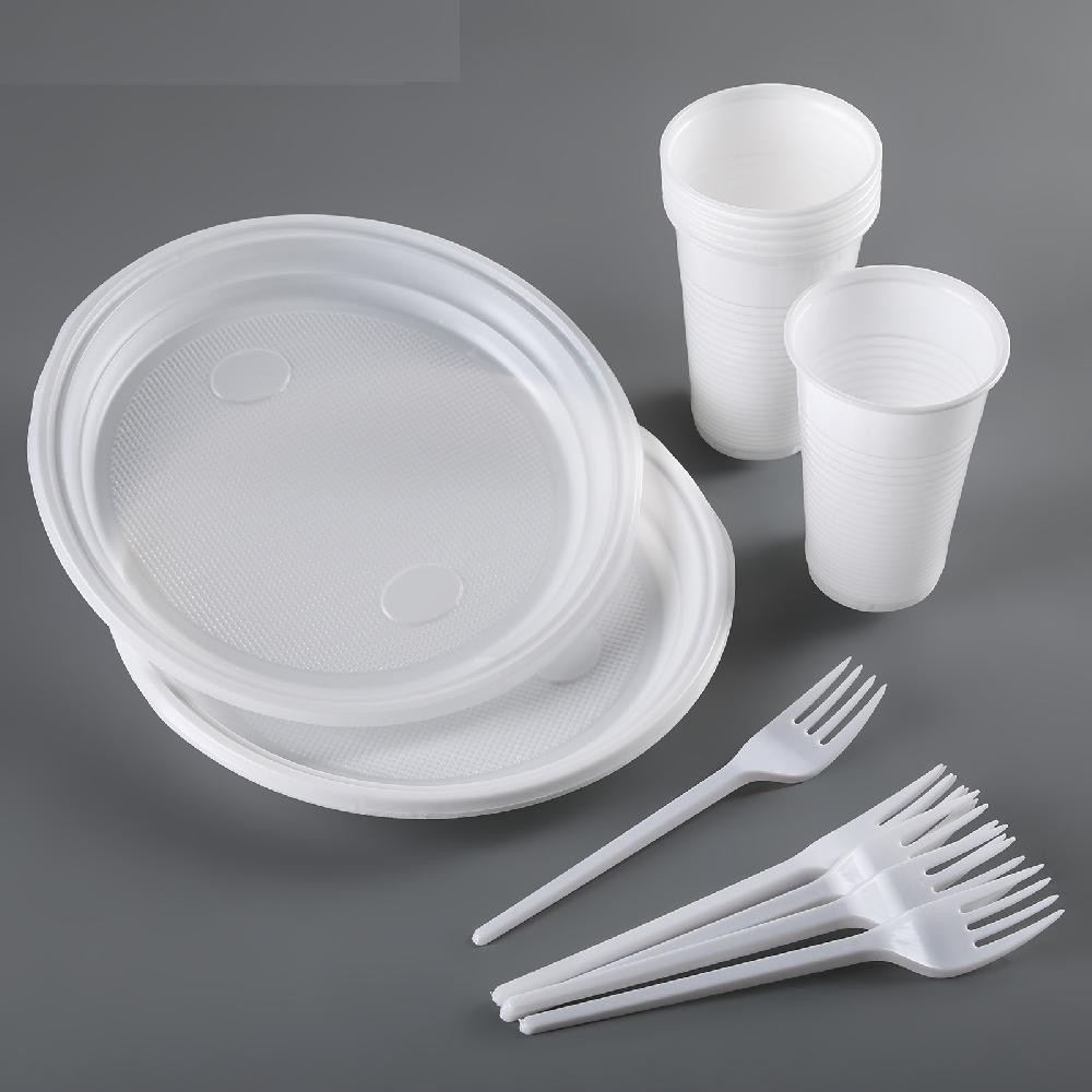 Набор "Пикник" (тарелка, стакан, вилка) на 6 персон