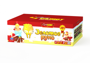 СС8864 Салют "Золотое Руно" (0,8"-1,0"-1,2"х281) 1/1/1 веерный эффект