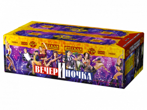 РС9236 Салют "ВечерИночка" (0,8-1,0-1,25-1,5х222) 1/1/1 веерный эффект, свист