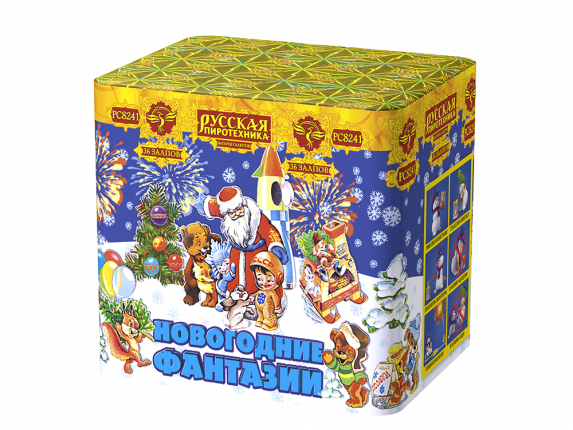 РС8241 Салют "Новогодние фантазии" (1,1"х36) 1/6/1