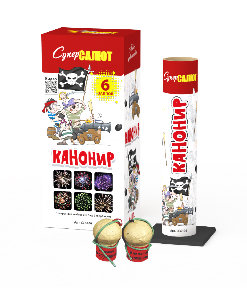 СС6100 Фестивальный шар "Канонир" (1,5"х6) 1/12/6