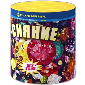 Р6750 Фонтан+салют "Сияние" (фонтан+0,8"х10) 1/24/1