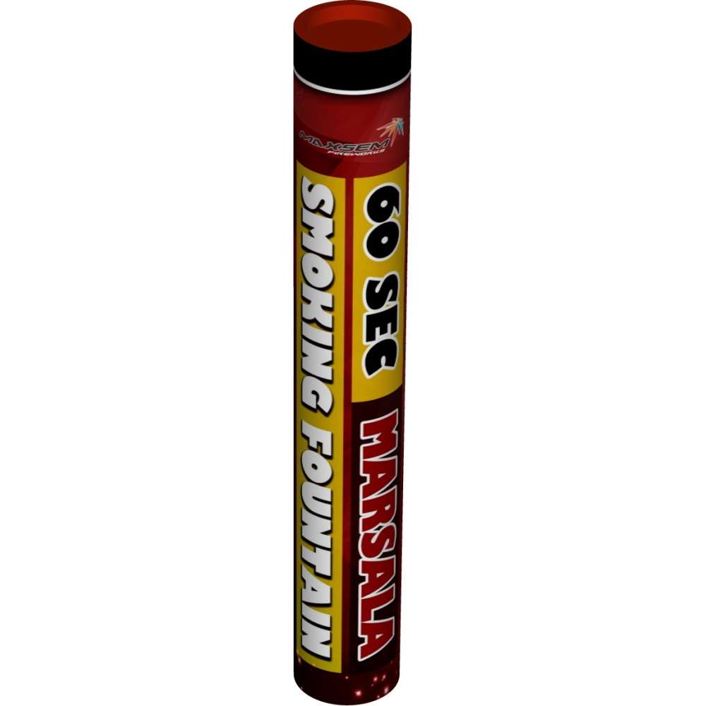 MA0512 Дымовой фонтан Красно-коричневый (фитиль, 60 сек) 1/20/5