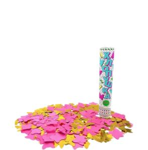 М133 Пневмохлопушка Гендер Розовые + золотые сердца 1/100 