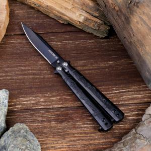 2301156 Нож-бабочка Дракон Мастер К  лезаие 17,5 см.клинок 69мм/1мм черный