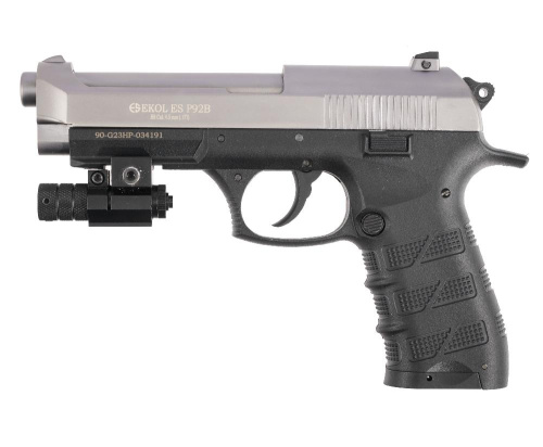 Пистолет пневматический "EKOL ES" Р92В FUME, (никель) (Blowback) кал. 4,5 мм (до 3 Дж)