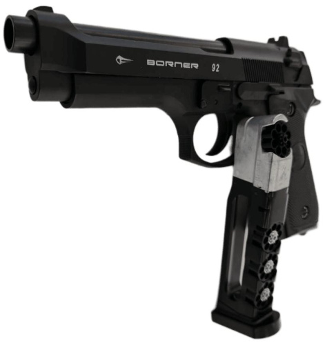 Пистолет пневматический "Borner" 92 Blowback (Beretta), кал. 4,5 мм/pellets