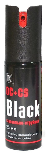 Баллон аэрозольно-струйный "Black" 25 мл (OC+CS) 1/100/1
