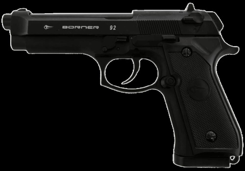 Пистолет пневматический "Borner" 92 Blowback (Beretta), кал. 4,5 мм/pellets