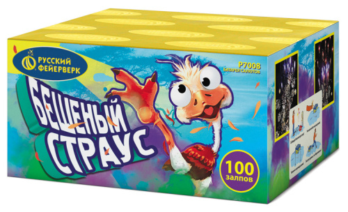 Р7008 Салют Бешеный страус (0,3х100) 1/24/1 (ДВУХУРОВНЕВЫЙ САЛЮТ)