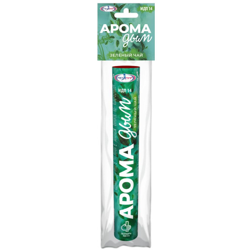 МДП14 Арома фонтан Дым Бирюзовый_Зеленый чай (фитиль, 50-60 сек) 1/5/20
