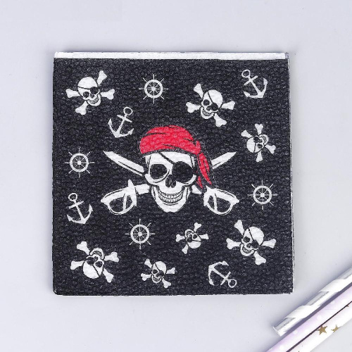 Салфетки бумажные «Пират», однослойные, 24х24 см, набор 20 шт.