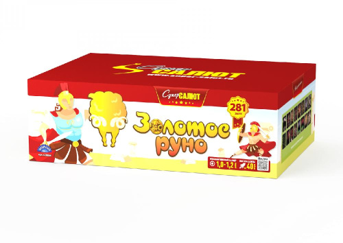 СС8864 Салют "Золотое Руно" (0,8"-1,0"-1,2"х281) 1/1/1 веерный эффект