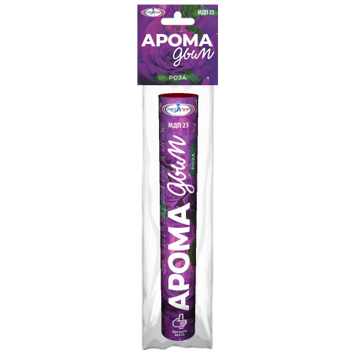 МДП23 Арома фонтан Дым Фиолетовый_Роза (фитиль, 50-60 сек) 1/5/20