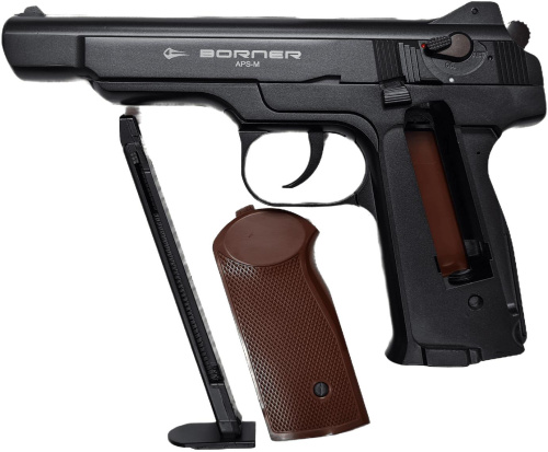 Пистолет пневматический &quot;Borner&quot; APS-М Black кал. 4,5 мм (металл) BBs