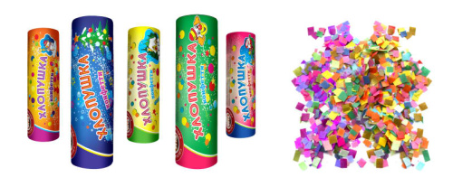 Хлопушка 100 мм (конфетти) 1/10/50